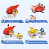 Instructions for using a toy gyroscope with cartoon characters on a light blue background