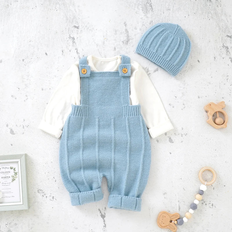 Knit Rompers & Hats: Newborn Baby Jumpsuits & Outfits