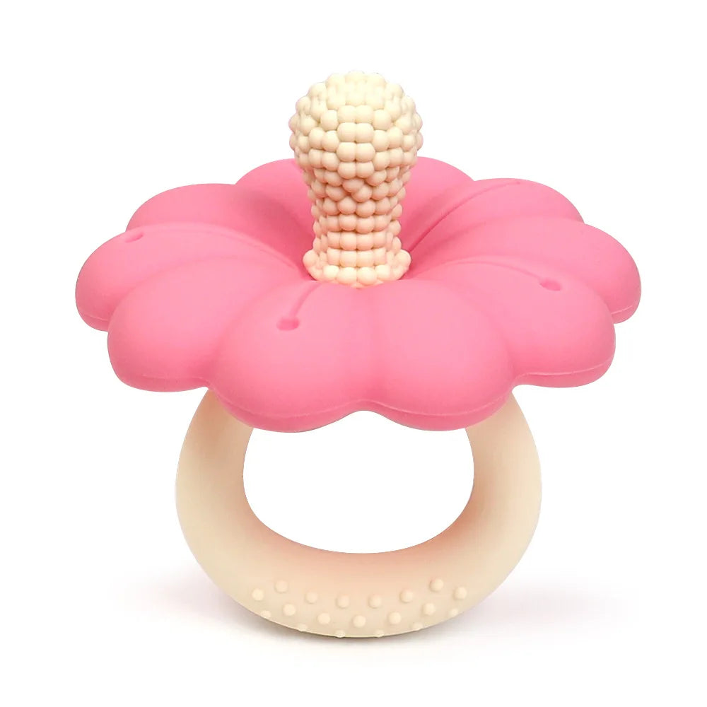 2026 Baby Flower Silicone Teether - BPA-Free Big Pacifier
