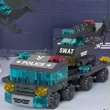 6-in-1 Police Building Blocks Set - Car, Truck, Plane - Little Fashion