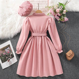 Girls' UK Long Sleeve Autumn Dress with Pockets - Little Fashion