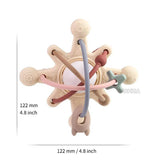 Silicone Baby Rattle Teether Ball Mobile: Montessori Sensory Toys for Newborns & Toddlers (0-36M) - Little Fashion