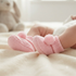 Soft Touch Pink Knitted Bootees with Pom Pom NB-6M