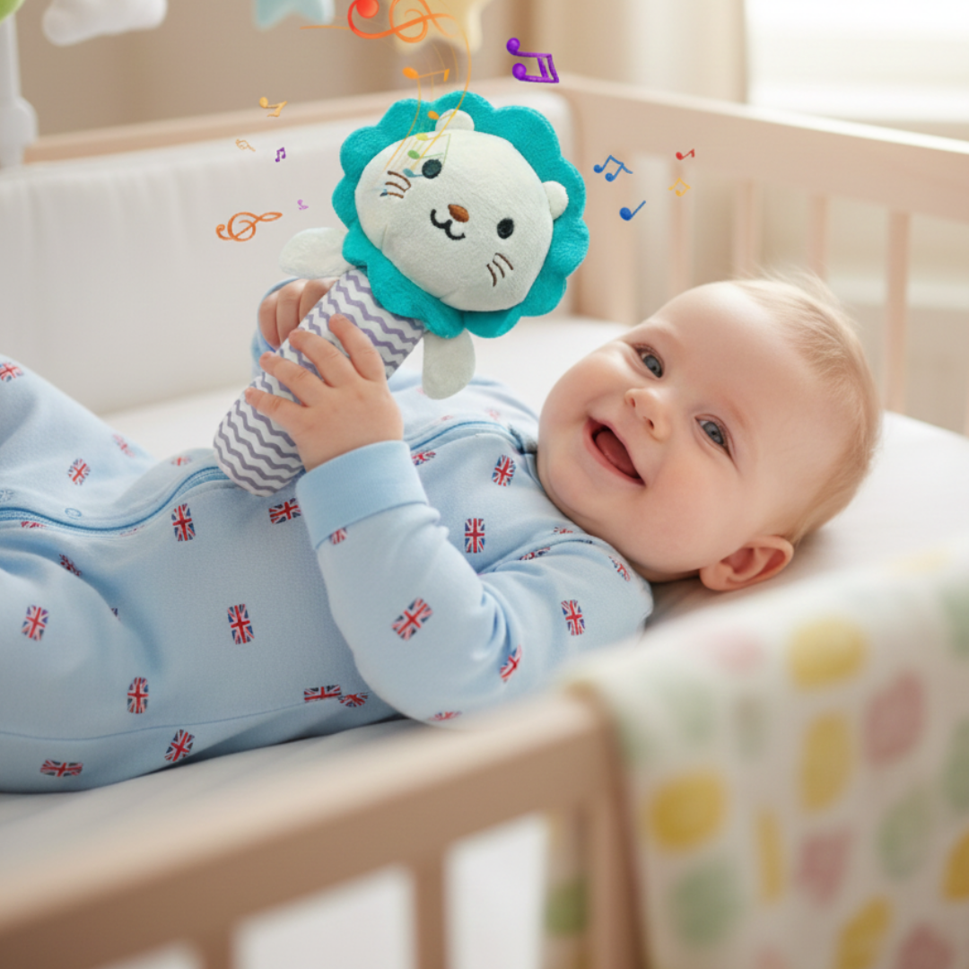 Baby Musical Plush Fox Toy for Sensory Development