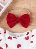 Comfortable Baby Girl Love Print Dress - Little Fashion