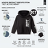 Minoti Boys Black Hoody Cotton Blend 3-8Y