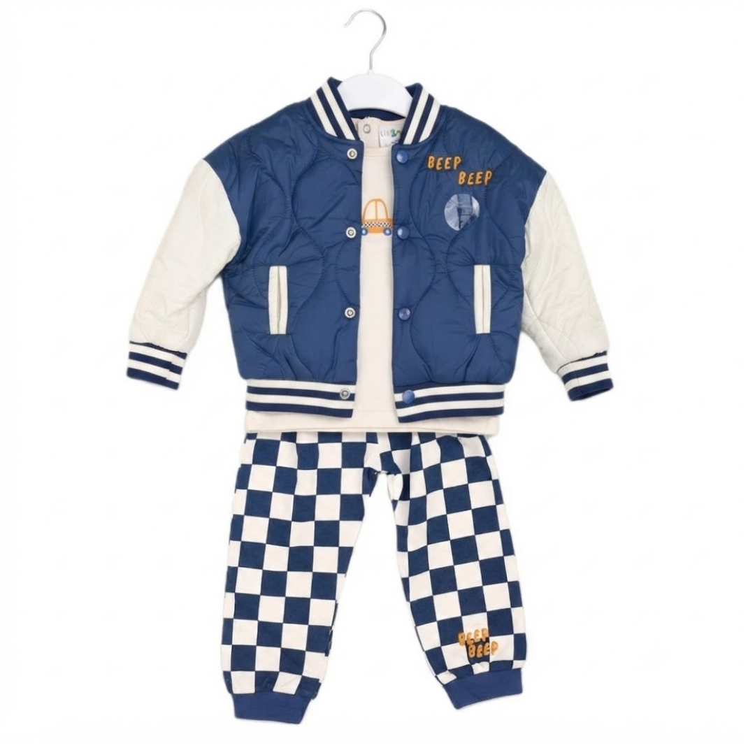 Lily & Jack Boys Quilted Varsity Jacket Set 2-4Y