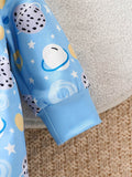 3-Pack Cartoon Footed Rompers with Hats - Little Fashion