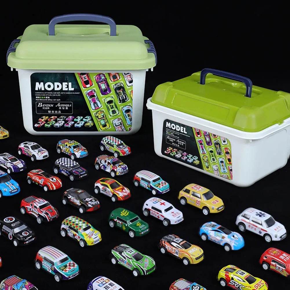 Alloy Mini Car Set with Storage Box for Kids - collection_name