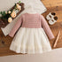Autumn Baby Girl Pink Bow Long Sleeve Party Dress - Little Fashion
