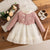 Autumn Baby Girl Pink Bow Long Sleeve Party Dress - Little Fashion