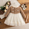 Autumn Baby Girl Pink Bow Long Sleeve Party Dress - Little Fashion