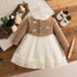 Autumn Baby Girl Pink Bow Long Sleeve Party Dress - Little Fashion