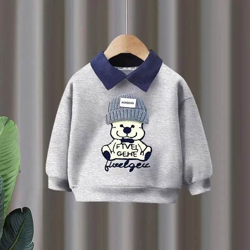 Autumn Baby Outfit – Cartoon Pullover & Pants Set - Little Fashion