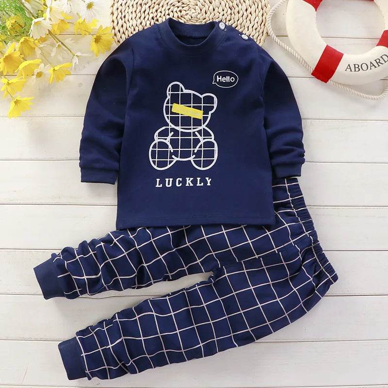 Autumn Kids Pajamas Set – Long Sleeve Sleepwear for Boys & Girls - Little Fashion