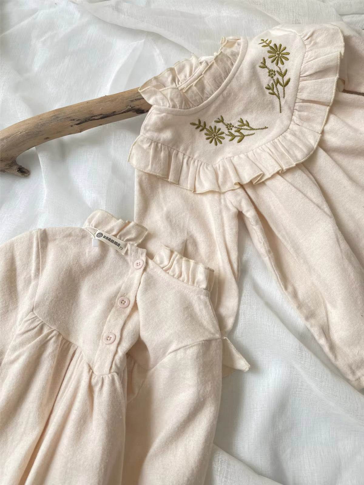 Baby Girls' Embroidered Floral Cotton Dress - Little Fashion