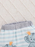 3pc Baby Boy Elephant Jumpsuit, Pants & Hat - Little Fashion