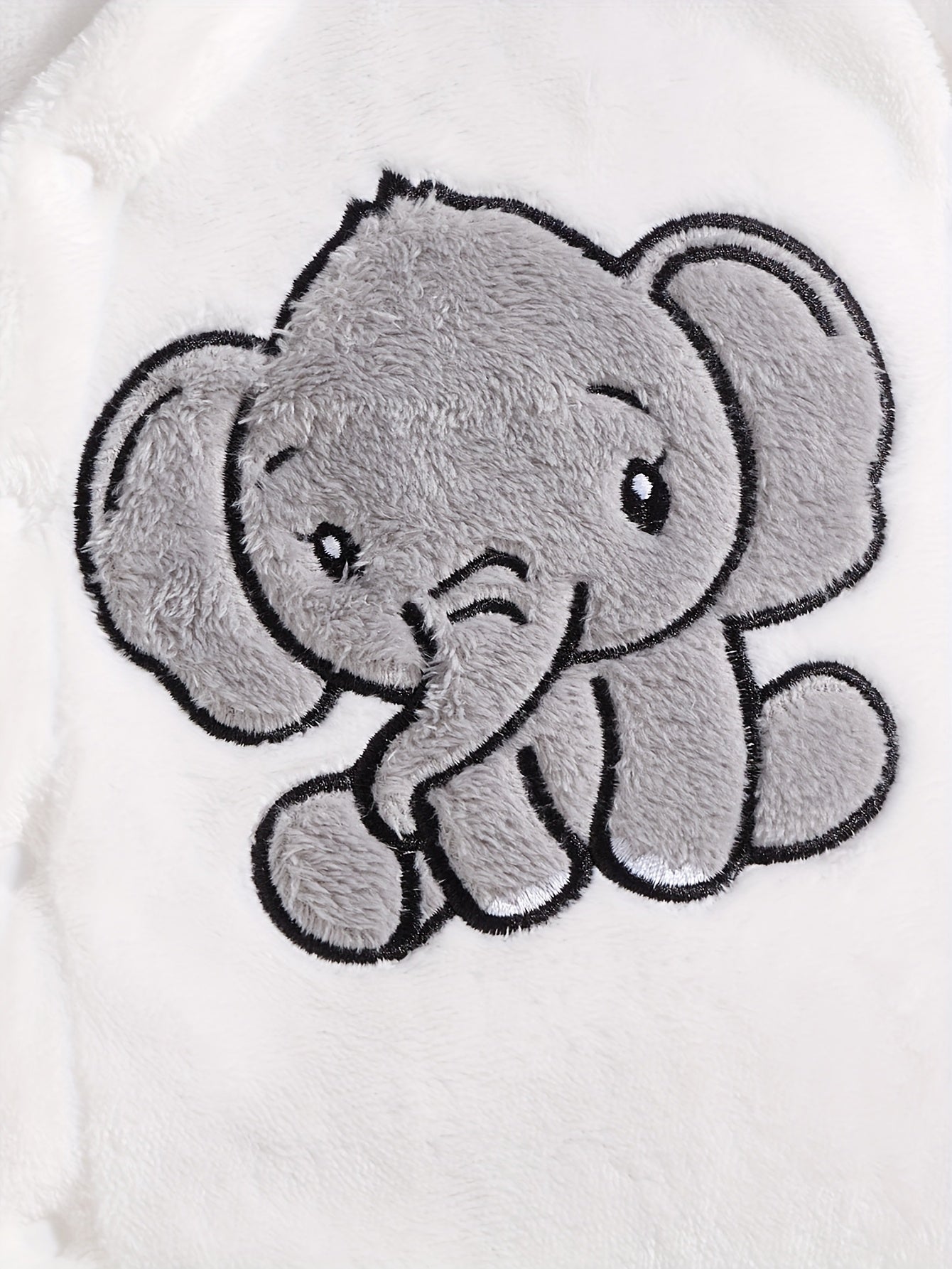 Boys' Bear Patch Hooded Winter Romper