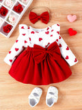Comfortable Baby Girl Love Print Dress