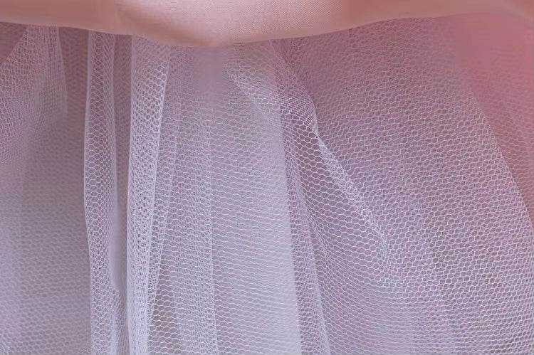 Pink Satin Floral Princess Dress – Party Wear - Little Fashion