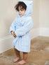 Baby Boy Blue Hooded Robe - 0-6 Months - Little Fashion