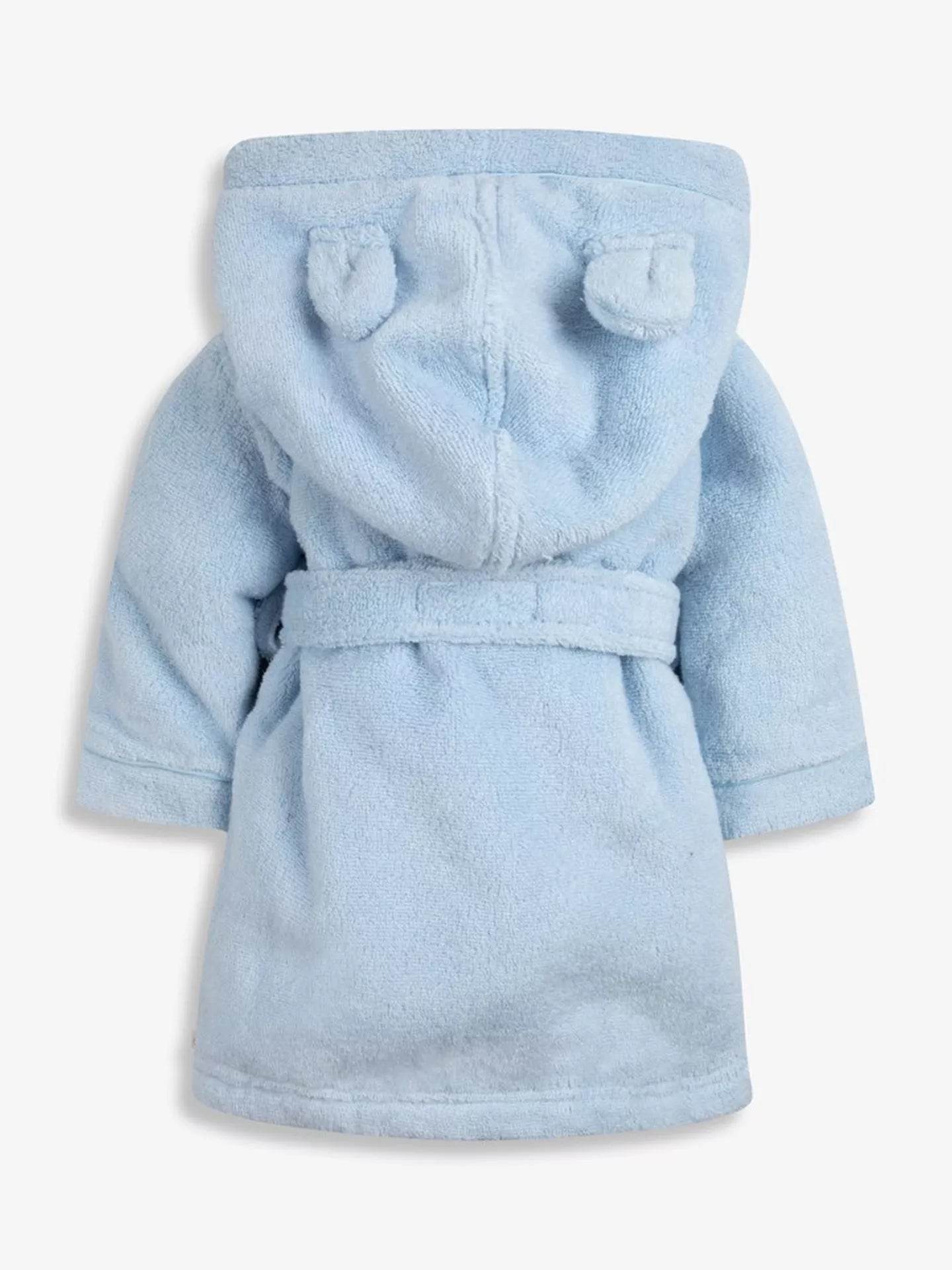 Baby Boy Blue Hooded Robe - 0-6 Months - Little Fashion