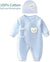 Baby Boy Cotton Bodysuit – Warm Winter Onesie (0–6M) - Little Fashion
