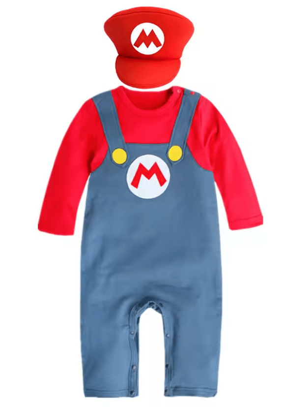 Baby Boy Super Mario Hooded Bodysuit - Little Fashion