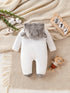 Baby Boys' Bear Print Plush Romper - Newborn-9M - Little Fashion