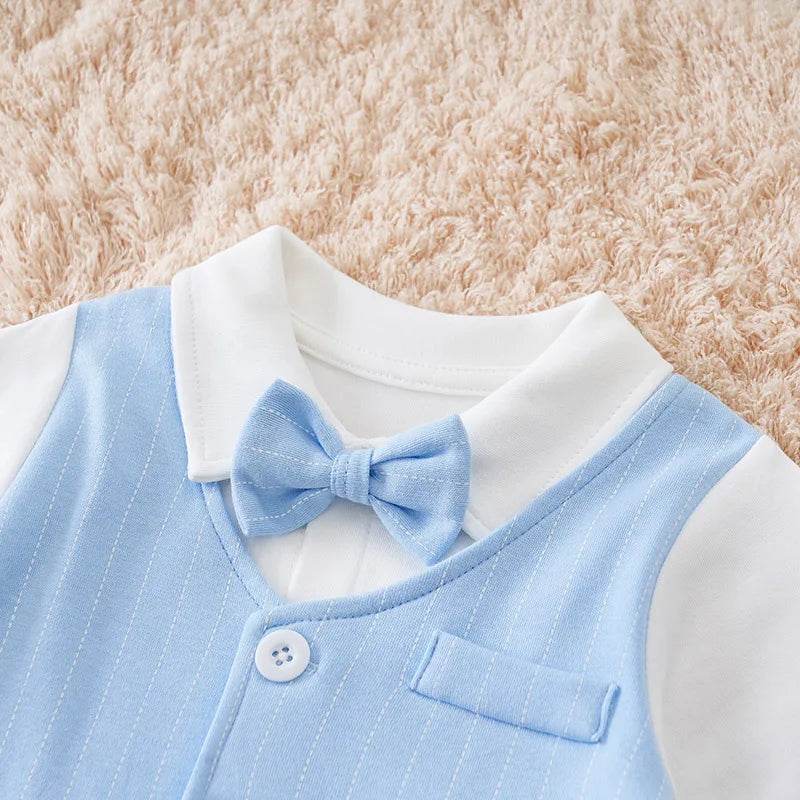 Baby Boys' Gentleman Romper & Bow Tie - Little Fashion