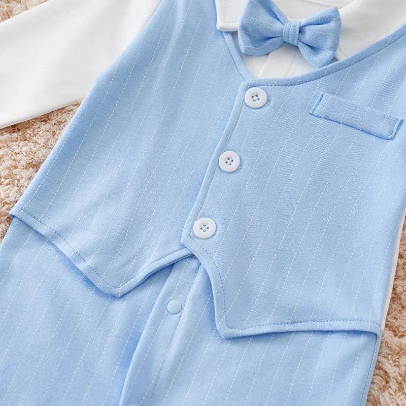 Baby Boys' Gentleman Romper & Bow Tie - Little Fashion