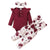 Baby Girl 3PCS Romper Set with Pants & Headband - Little Fashion