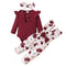 Baby Girl 3PCS Romper Set with Pants & Headband - Little Fashion