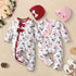 Baby Girl Floral Romper with Hat – Spring Outfit 0-18M - Little Fashion