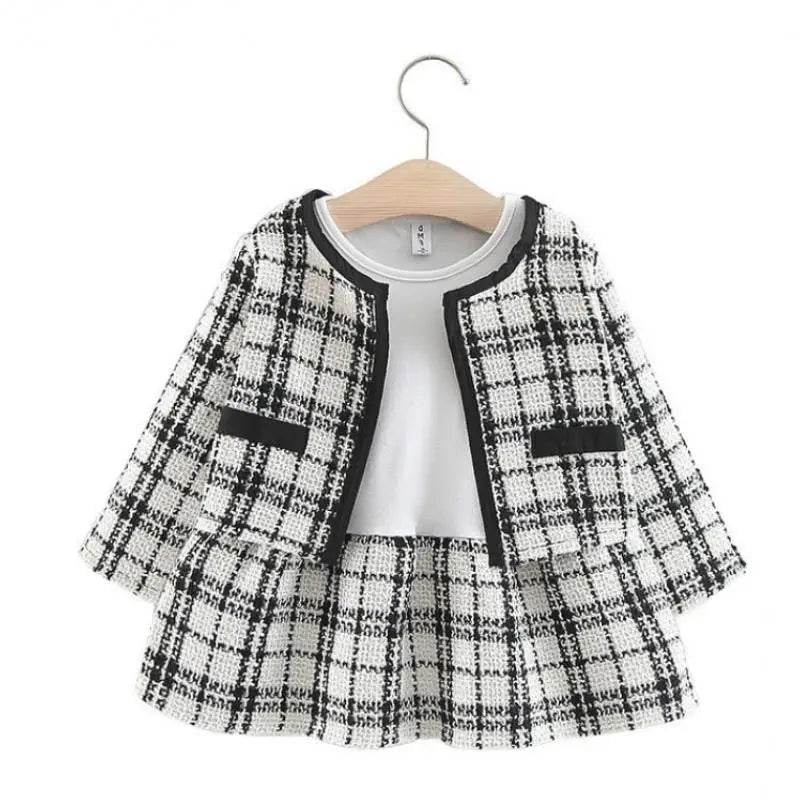 Baby Girls' 2pc Plaid Dress Set (0-4Y) - Little Fashion