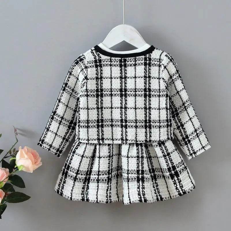 Baby Girls' 2pc Plaid Dress Set (0-4Y) - Little Fashion