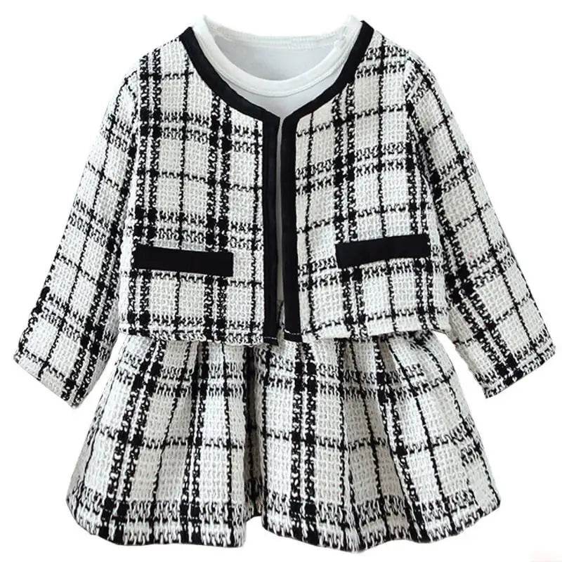 Baby Girls' 2pc Plaid Dress Set (0-4Y) - Little Fashion