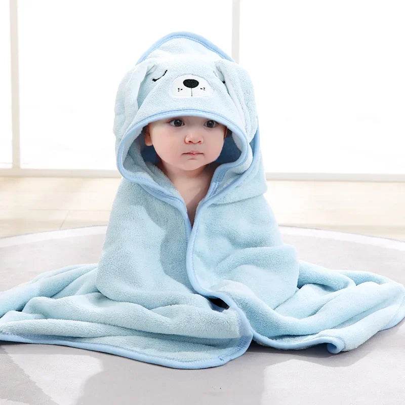 Baby Hooded Towel: Soft Cartoon Animal Swaddle Blanket for Newborns - Toddlers - Little Fashion