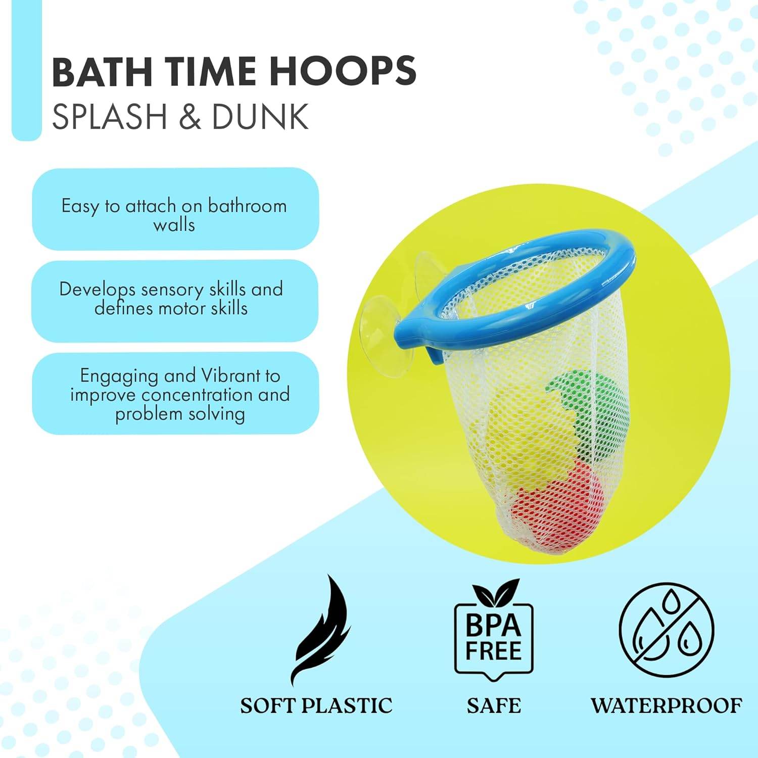 Bath Basketball with 3 Sensor Balls - Little Fashion