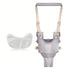 Baby harness and sock on a white background