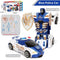 Blue Transforming Police Car Toy - Collision Deformation for Kids - collection_name