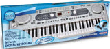 Digital keyboard toy with packaging featuring a blue and white color scheme.