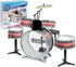 Bontempi 6-Piece Silver Kids Drum Set with Stool - Little Fashion