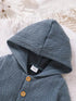 Boys' Casual Hooded Bodysuit - Ribbed Knit - Little Fashion