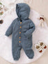 Boys' Casual Hooded Bodysuit - Ribbed Knit - Little Fashion