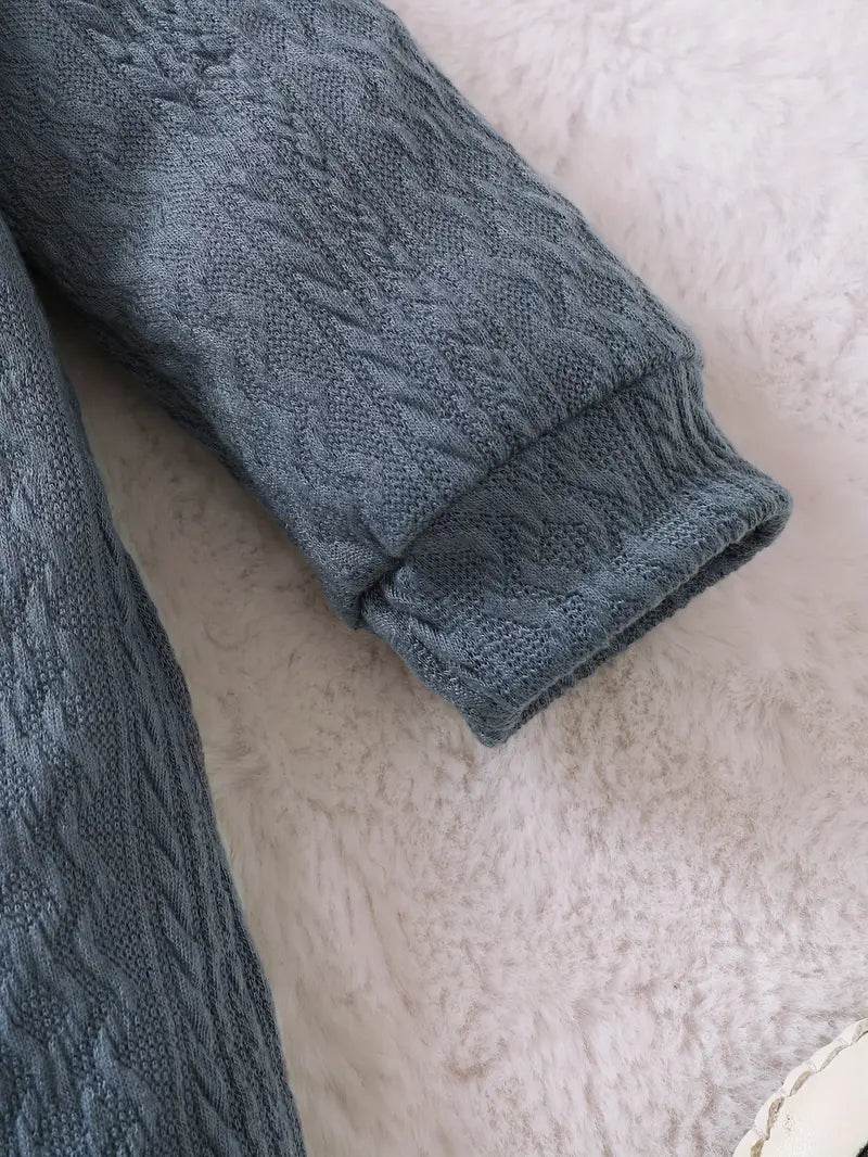 Boys' Casual Hooded Bodysuit - Ribbed Knit - Little Fashion