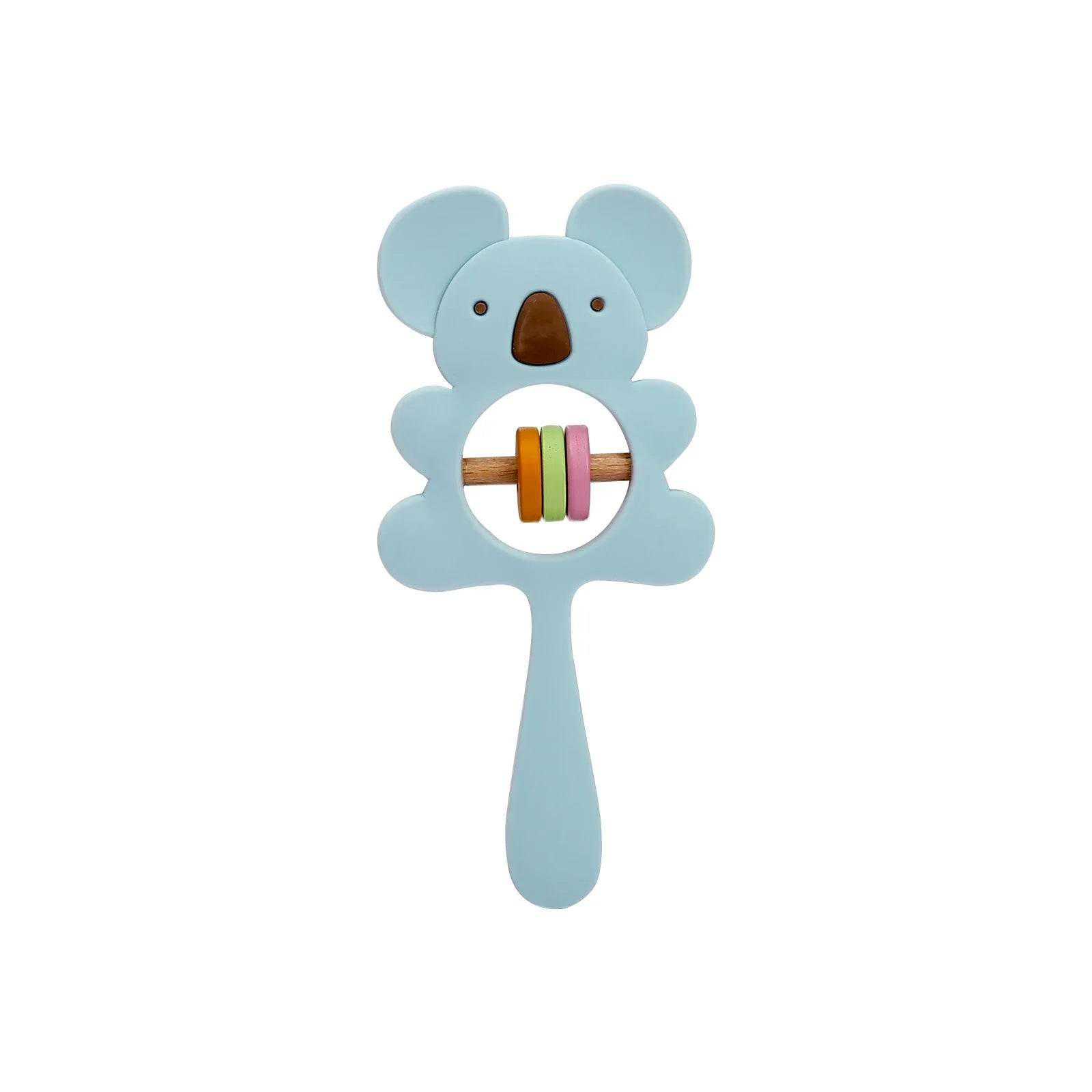 BPA Free Silicone Baby Teether Toy: Koala, Elephant Rattles - Little Fashion