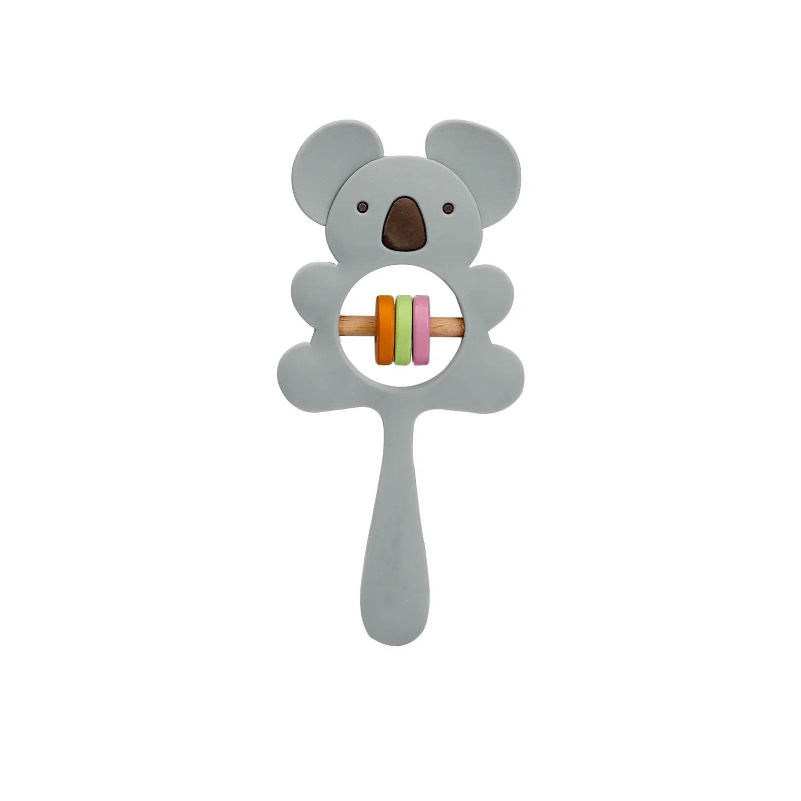 BPA Free Silicone Baby Teether Toy: Koala, Elephant Rattles - Little Fashion