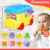 Shape Sorter School Bus Toy - Little Fashion