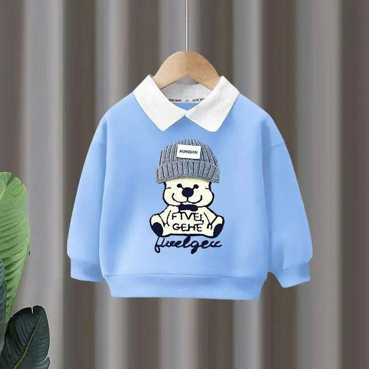 Cartoon Baby Tracksuit – Autumn Pullover & Pants Set (2pcs) - Little Fashion